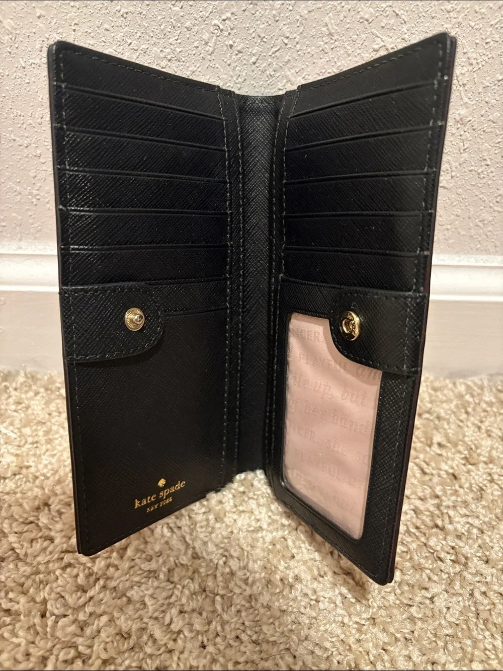 kate spade Pink Rose Print Continental Wallet